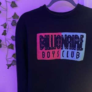 Billionaire Boys Club Black Crewneck with a dual colored logo size: small